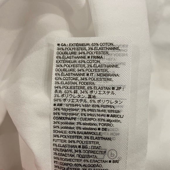 Banana Republic - Poplin Shirt Dress with Tie Belt - White - Size 0 - Picture 7 of 7